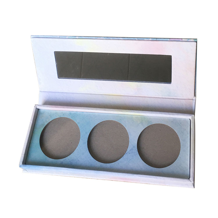 Caja de paleta de sombras de ojos de cartón cosmético vacía