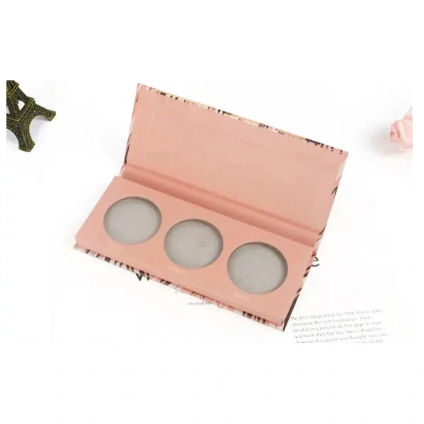 Paleta de sombras de ojos vacía de 3 colores de moda