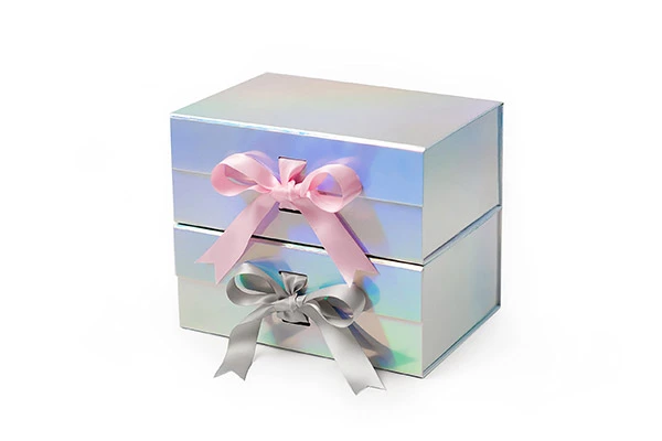 Luxury Rigid Magnetic Closure Gift Box With Dual Ribbons Luxury Rigid Magnetic Closure Gift Box With Dual Ribbons