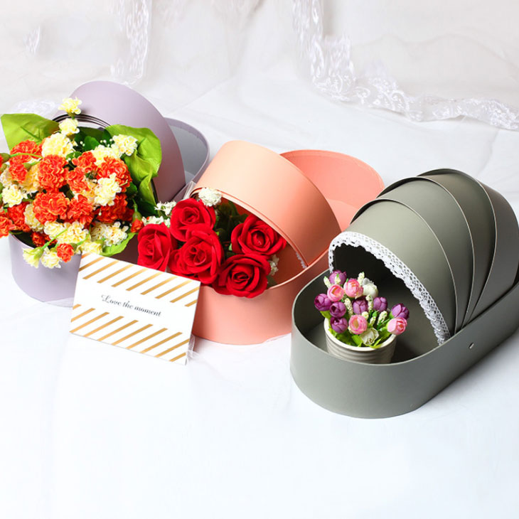 Cajas de flores de regalo de cartón de papel