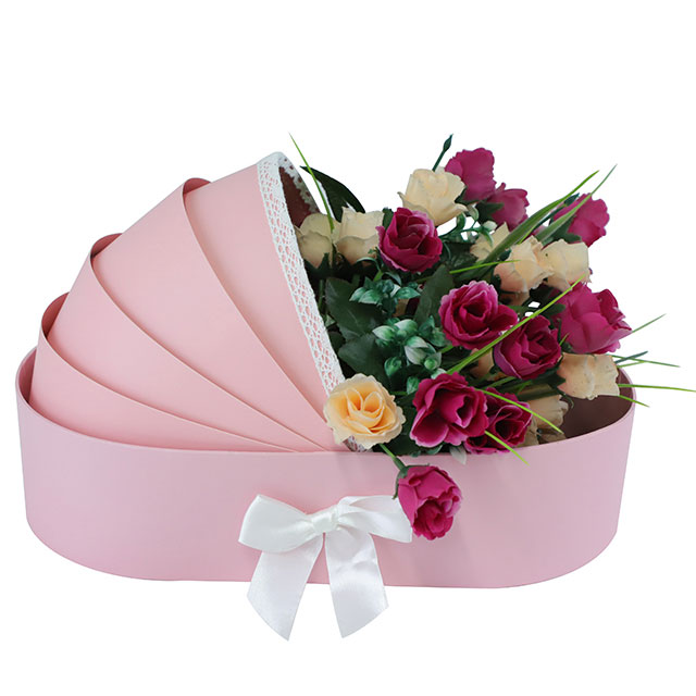 Caja de regalo de flores de papel rígido