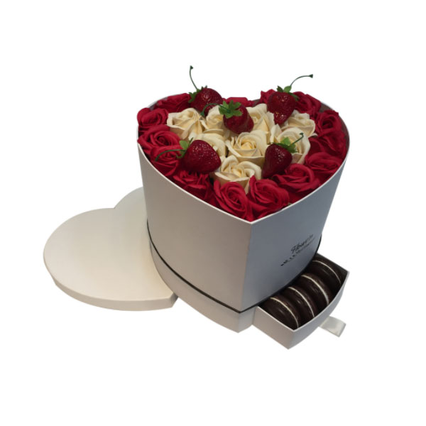 Cajas de embalaje de regalo de flores rosas