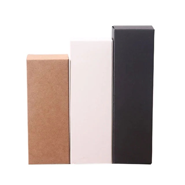 Black Black Kraft Paper Lipstick Box Cajero esencial Botella Cosmética de papel de regalo